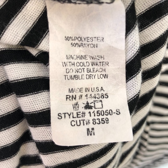 Peyton Jensen Evereve Striped High Low Top M - Picture 6 of 6